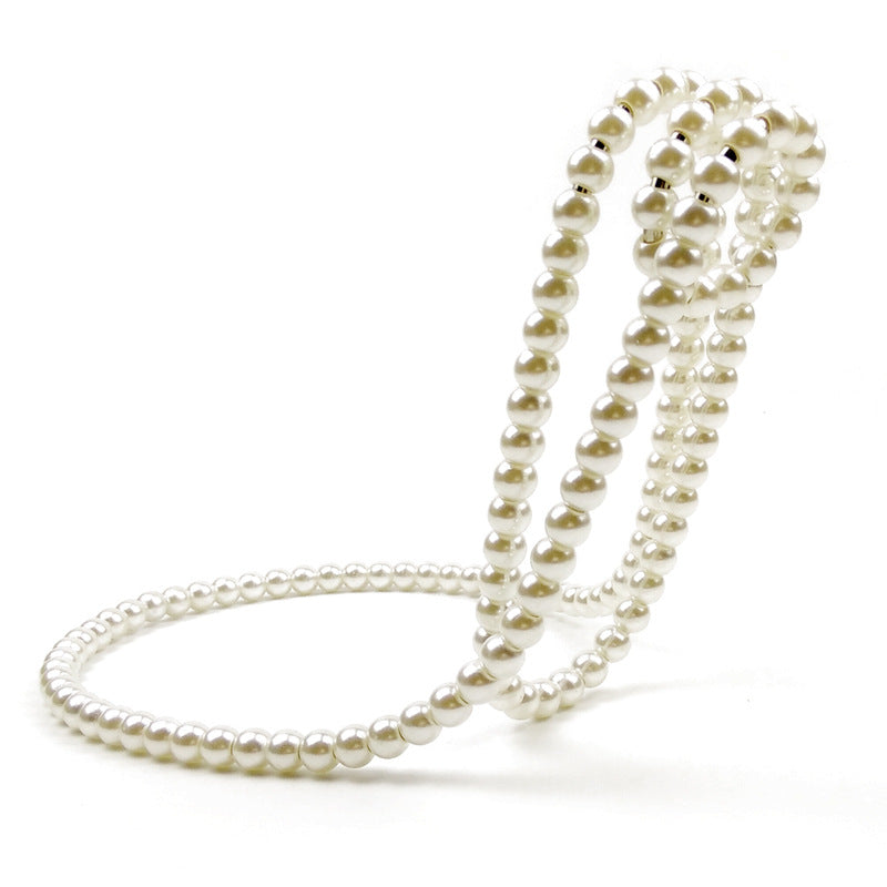 Floating Pearl Necklace Wine Holder