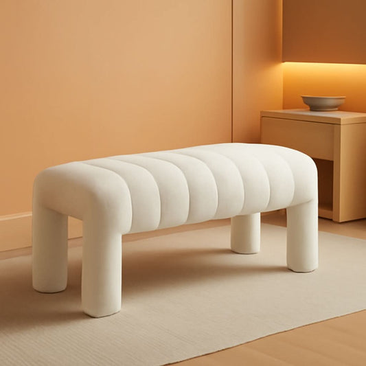 Boucle Ottoman Bench 42.5 inches