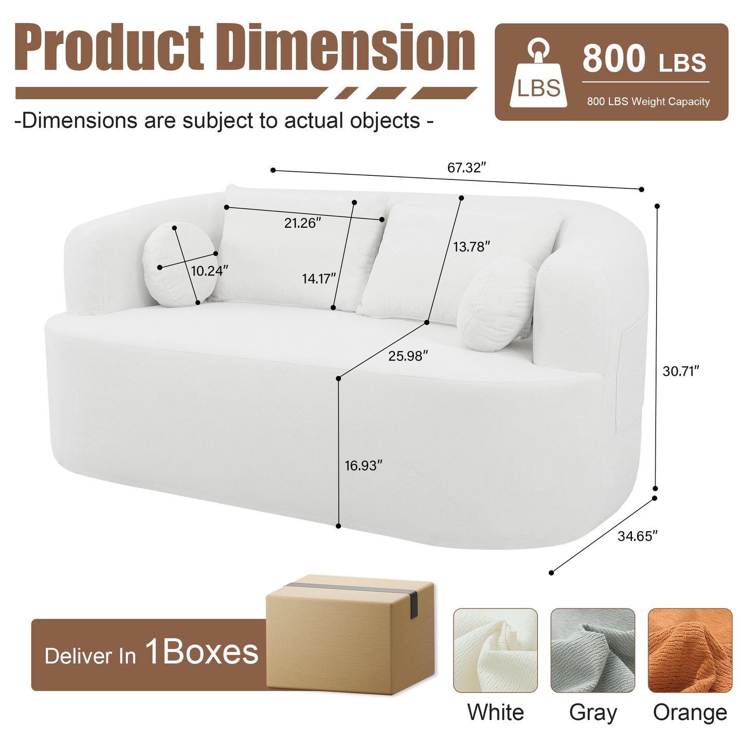 Loveseat Sofa-in-a-Box