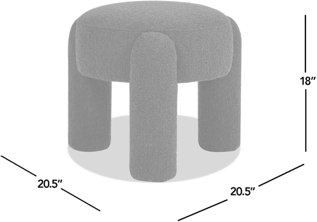 Boucie Upholstery 20.5 Rounded Moss Green Ottoman