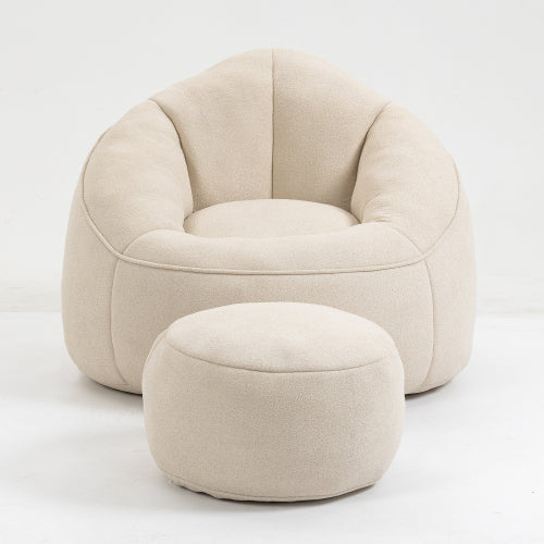 Bean Bag Sofa Chair With Footrest