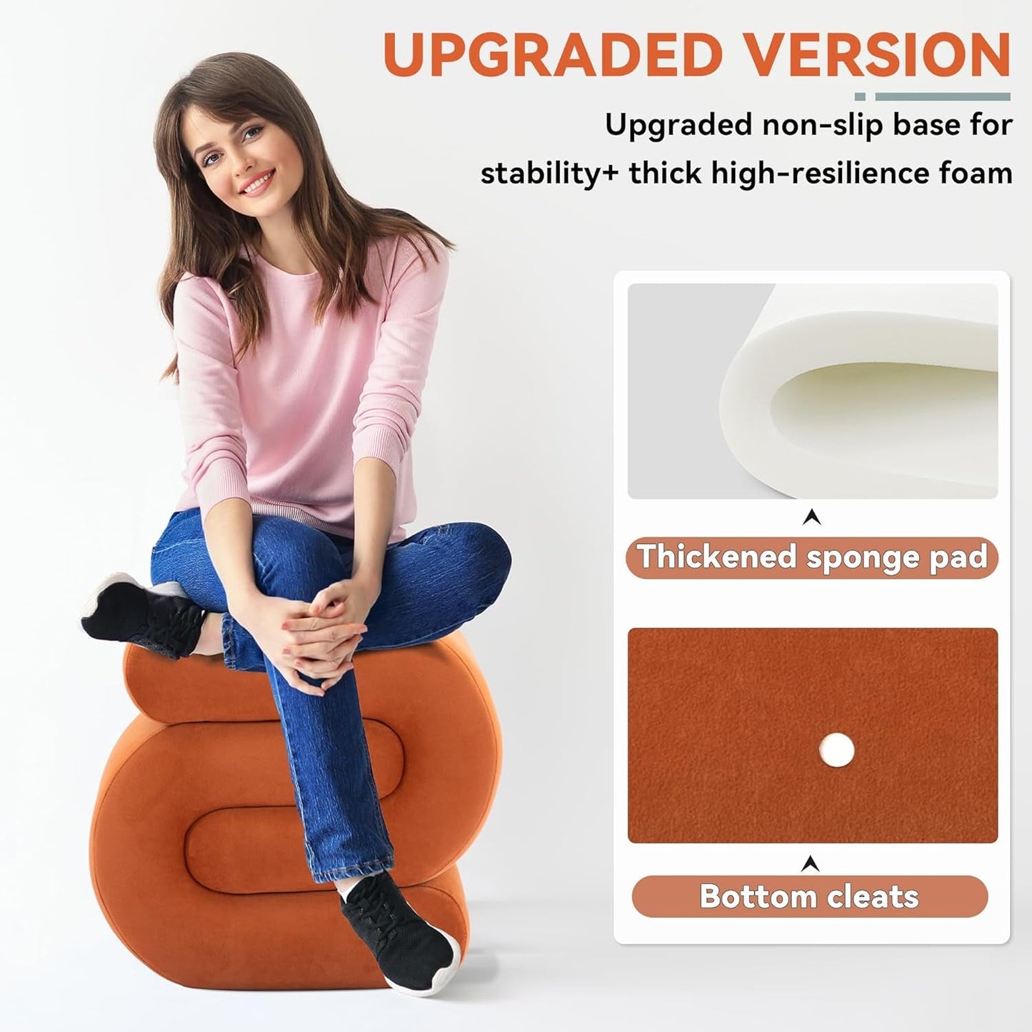 Contemporary Premium S Shape Ottoman Footstool