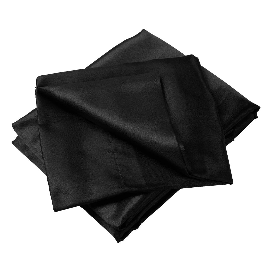 Satin Bed Sheets, Queen Size Sheets Sets Only, 4 Pcs Silky Bedding Set With 15 Inches Deep Pocket For Mattress Queen, Black