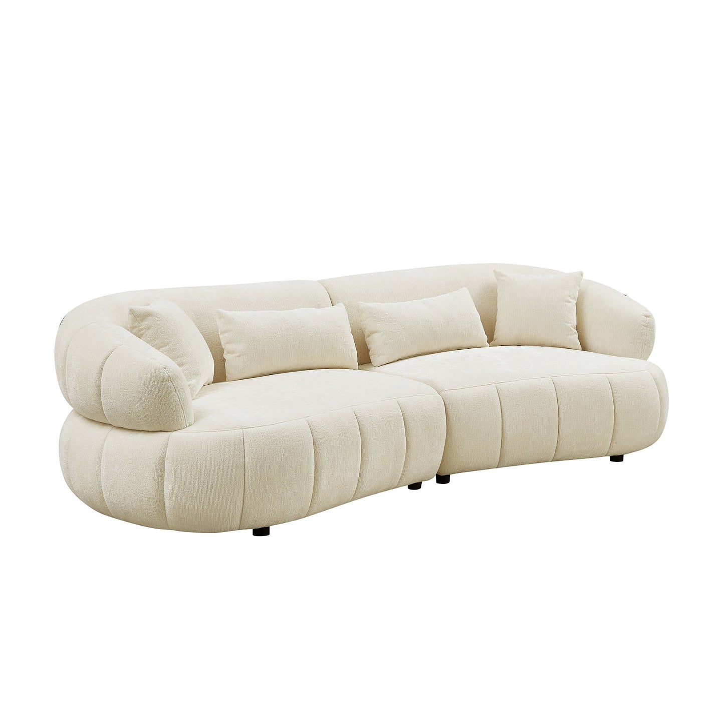 Modern Sectional Curved Sofa 4-Seat Comfy