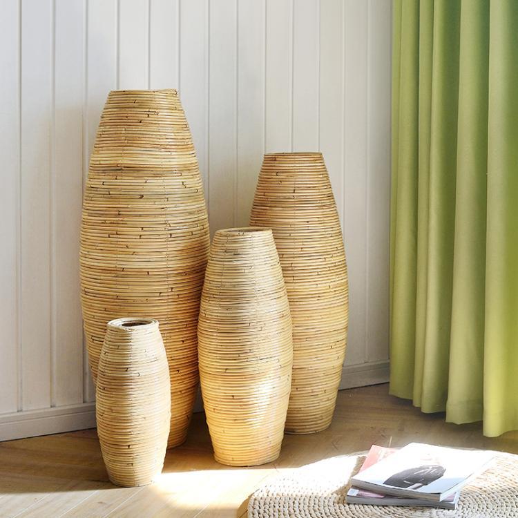 Natural Rattan Vase