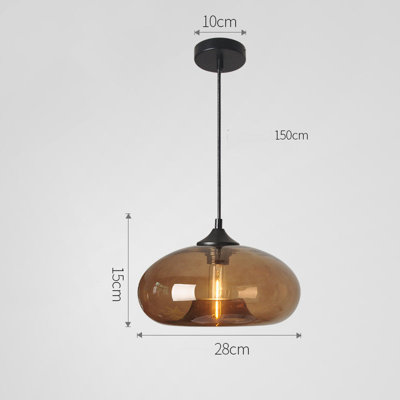 Nordic Modern Loft Pendant Lamp Glass Lustre Industrial Decor Hanging Lights Fixtures