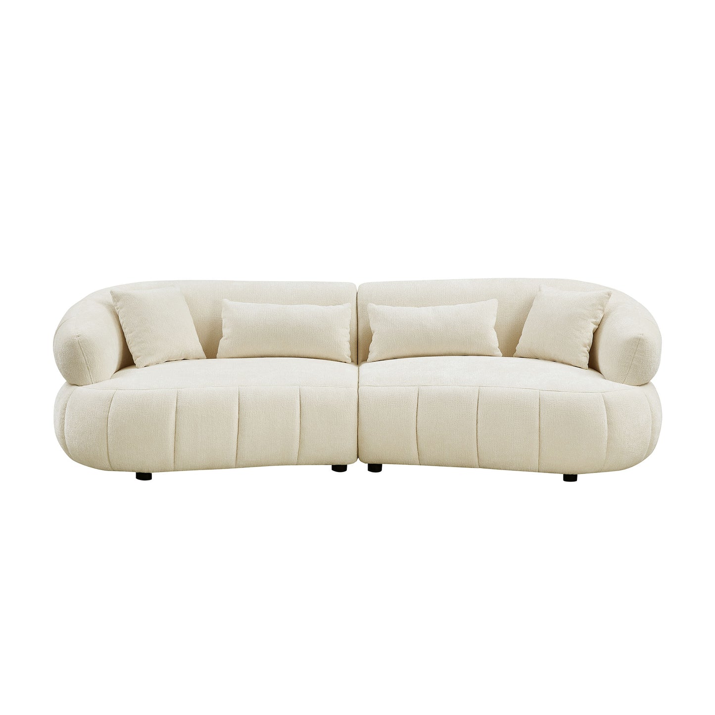 Modern Sectional Curved Sofa 4-Seat Comfy