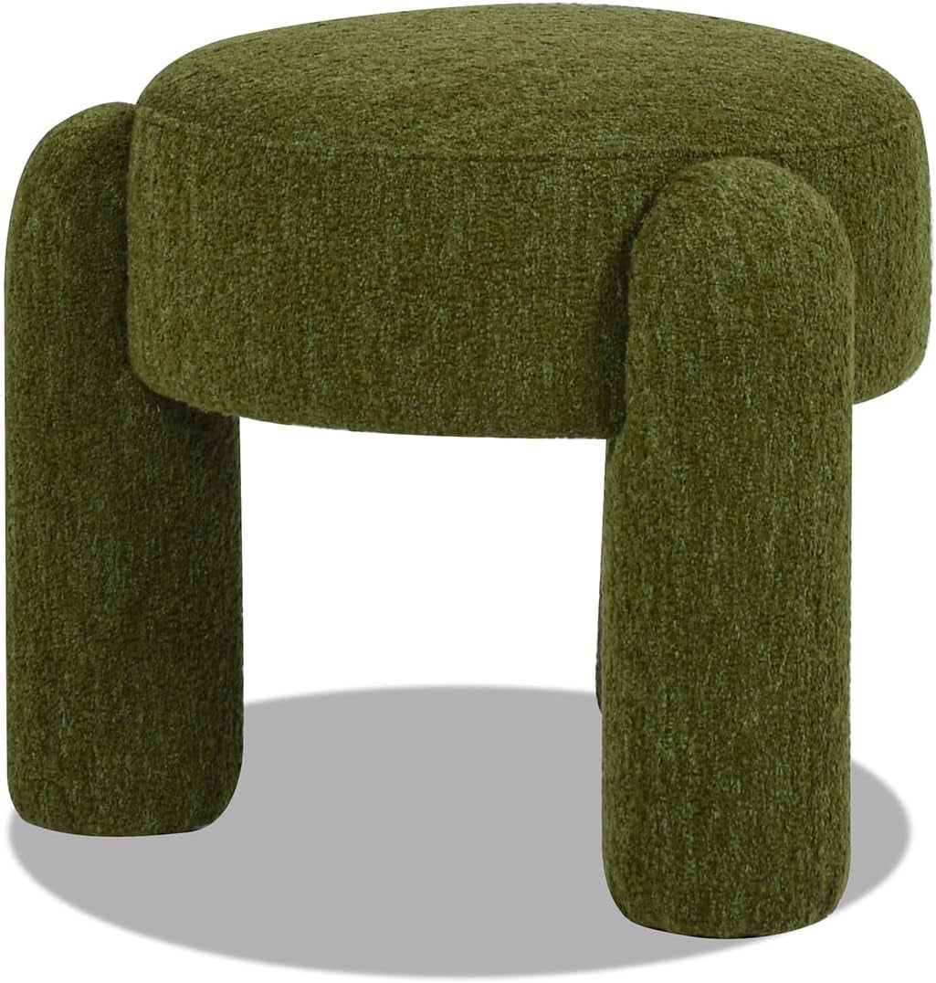 Boucie Upholstery 20.5 Rounded Moss Green Ottoman