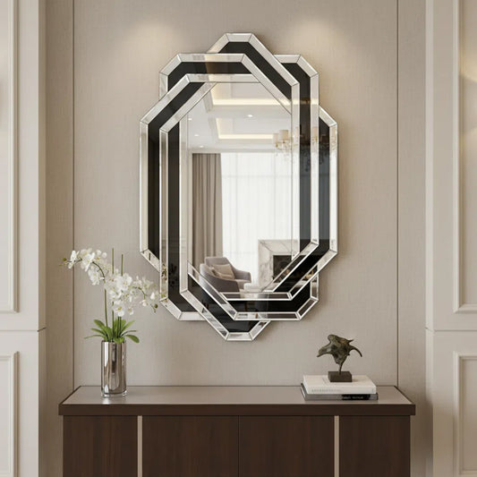 Crystal Crush Wall Mirror, Luxury Vanity Mirror, Diamond Look